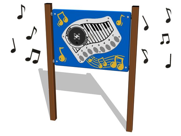 Edukační panel - Klavír EDP6129KW - hnědá