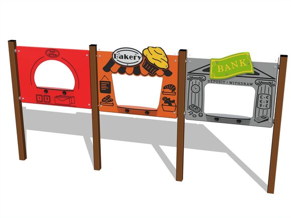 Edukační panel - Pošta, pekařství a banka EDP6302KW - hnědá