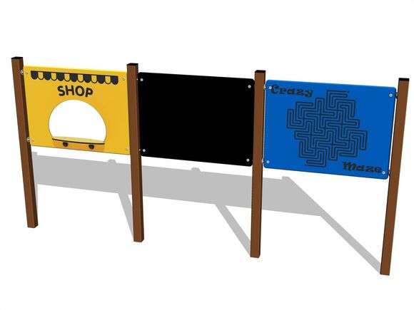 Edukační panel - Shop, kreslící tabule a bláznivé bludiště EDP6303KW - hnědá