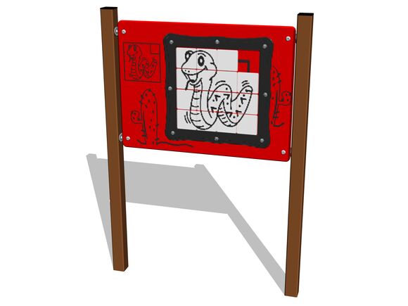 Edukační panel -  Pohyblivé dlaždice had EDP6113KW - hnědá