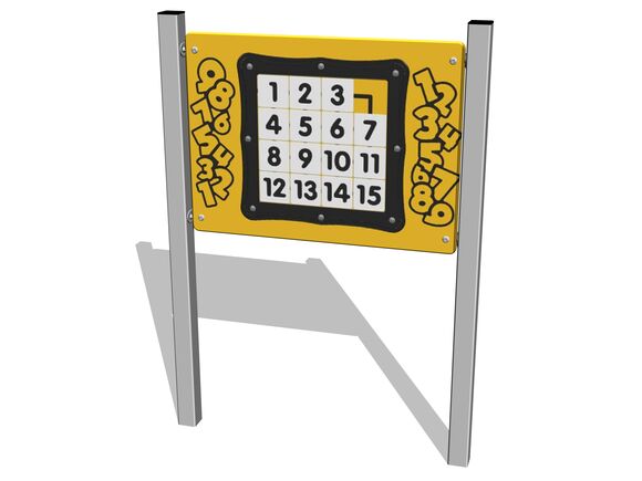 Edukační panel - Pohyblivé dlaždice čísla EDP6114KS - stříbrná