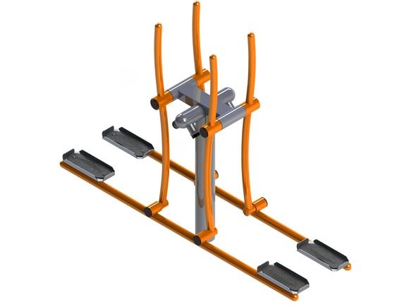 Fitness prvek FP-013SO Lyžování duo (ski duo) - oranžová
