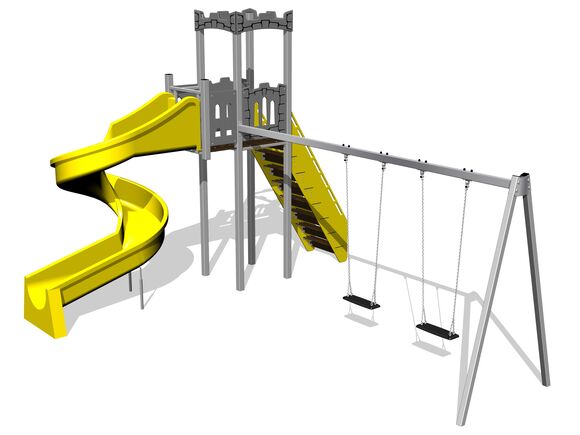 Herní sestava hrad UNH1061KS - stříbrná