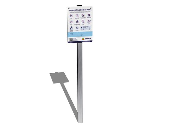Informační tabule včetně provozního řádu pro dětské hřiště IT100K