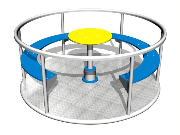 Kolotoč na sezení KON0001KS (průměr 1,25 m) - stříbrný