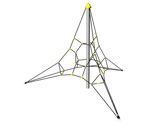 Lanová pyramida PY3300K (v.p. 1 m, s 3 napínacími zámky)