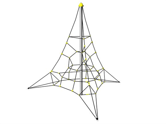Lanová pyramida PY3400K (v.p. 1 m, s 3 napínacími zámky)