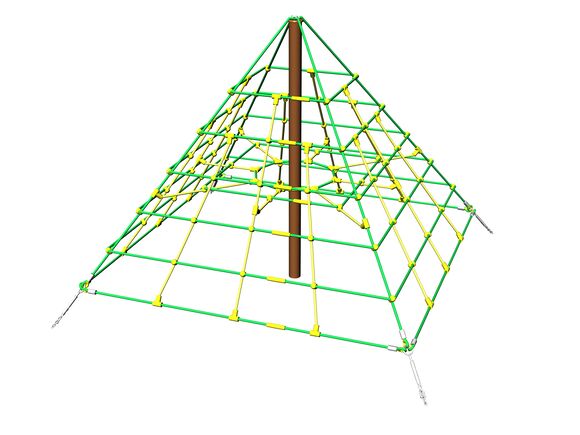 Lanová pyramida PY421KW (v.p. 1 m) se 4-mi napínacími zámky