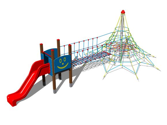 Lanová pyramida s věží PY-831KW - hnědá