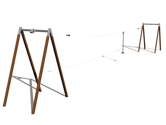 Lanovka áčková LD020KW - hnědá