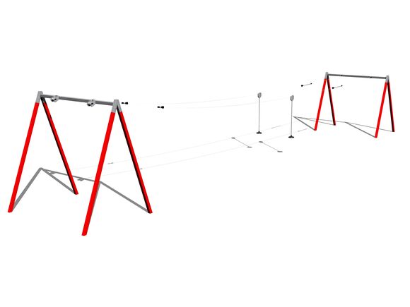 Lanovka áčková LD030KR - červená