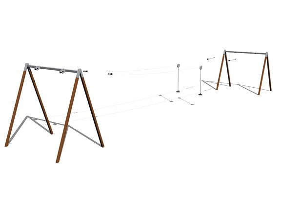 Lanovka áčková LD030KW - hnědá