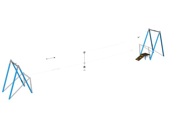 Lanovka áčková s nástupištěm LD021KB - modrá
