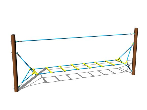 Lanový žebřík LP030KW - hnědý (v.p. 1 m)