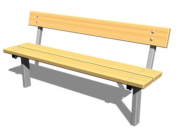 Lavička LAV0106ZD (s opěradlem, k zabetonování)