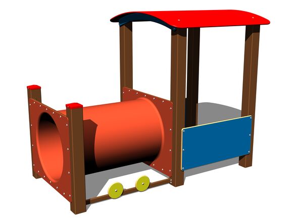 Průlezka - Mašinka MA110KW - hnědá
