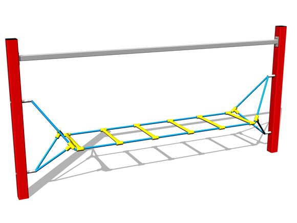 Opičí dráha Vodorovný žebřík - červená (v.p. 1 m)