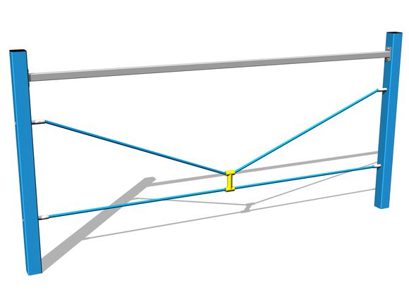 Opičí dráha Balanční lano „Véčko“ - modrá (v.p. 1 m)