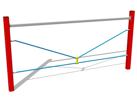 Opičí dráha Balanční lano „Véčko“ - červená (v.p. 1 m)