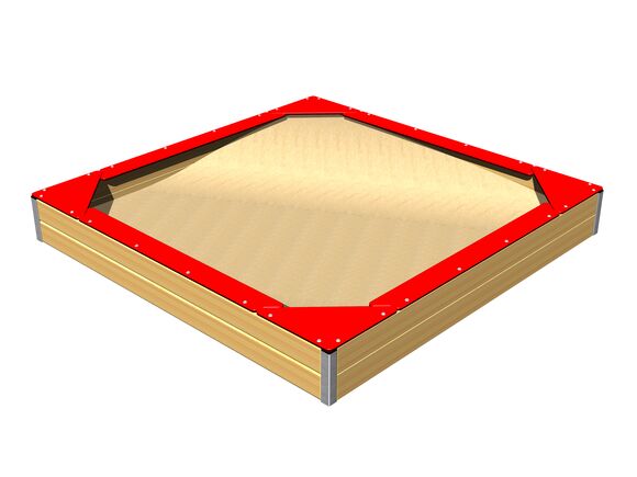 Sedáky na celý obvod pískoviště 2x2 m SP220DR - červená