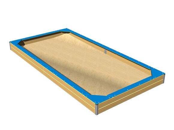 Sedáky na celý obvod pískoviště 4x2 m SP420DB - modrá