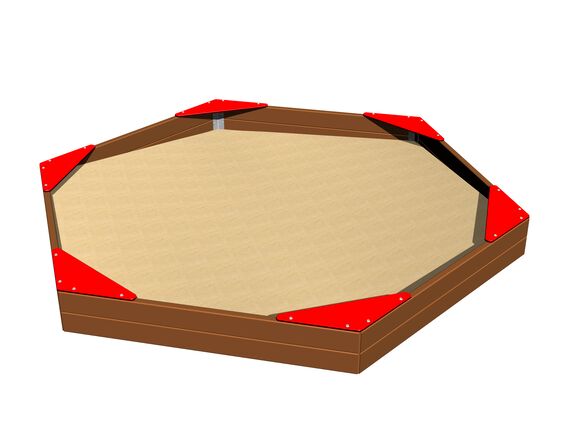 Sedáky na šestiboké pískoviště SP002KR - červená