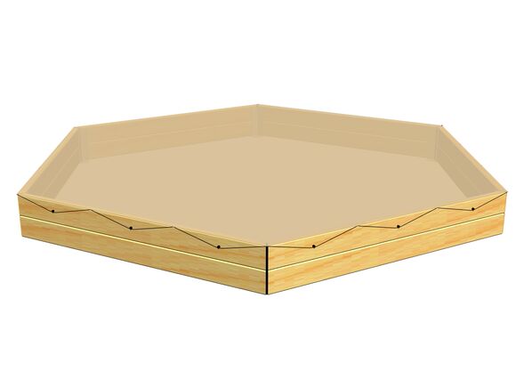 Plachta na zakrytí šestibokého pískoviště PZ602D