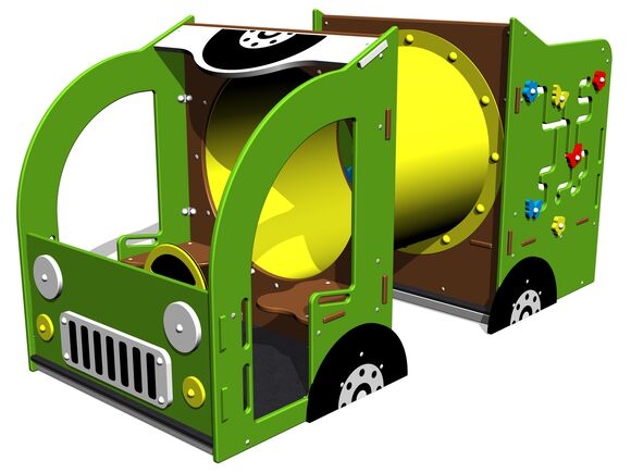 Průlezka s prolézacím tunelem - Auto džíp PP113K - celokovový