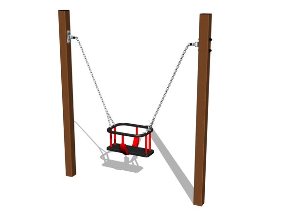 Řetězová houpačka MINI - hnědá (v.p. 1,0 m)
