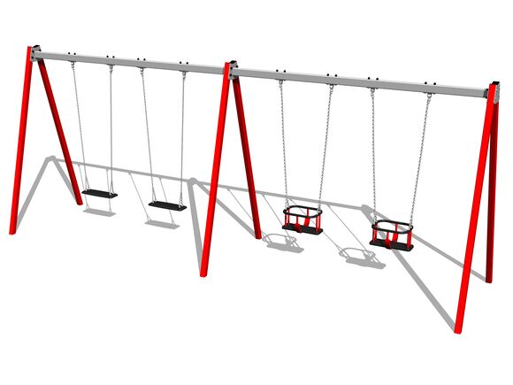 Řetězová čtyřhoupačka RH6412KR - červená (v.p. 1,5 m)