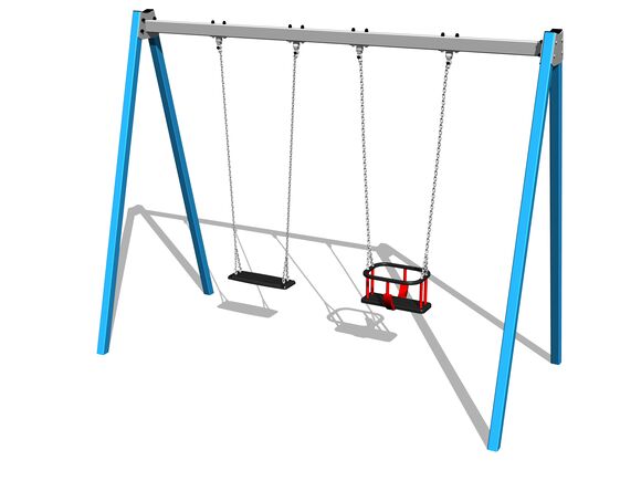 Řetězová dvojhoupačka RH6212KB - modrá (v.p. 1,5 m)