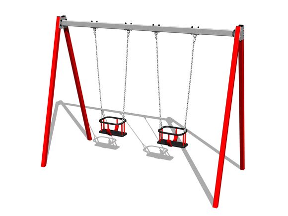 Řetězová dvojhoupačka RH6213KR - červená (v.p. 1,5 m)