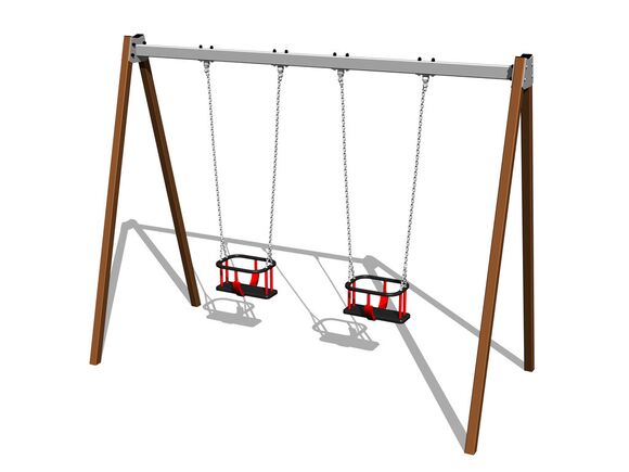 Řetězová dvojhoupačka RH6213KW - hnědá (v.p. 1,5 m)