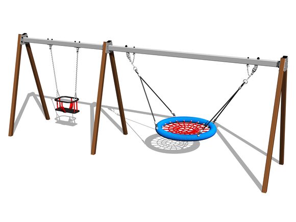 Řetězová dvojhoupačka RH6222KW - hnědá (v.p. 1 m)
