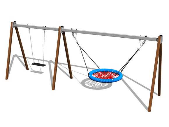 Řetězová dvojhoupačka RH6221KW - hnědá (v.p. 1,0 m)