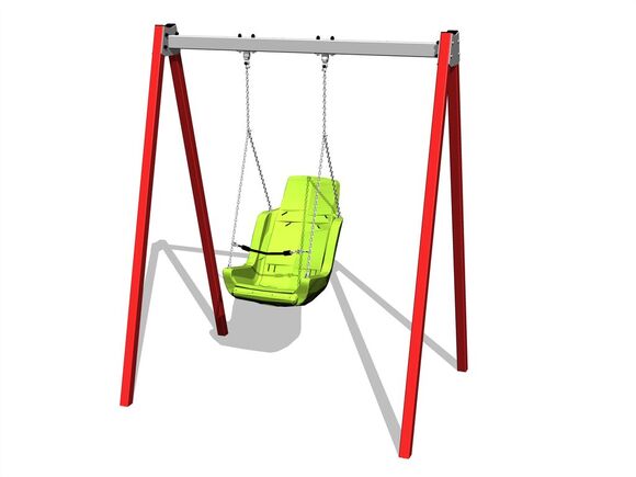 Řetězová houpačka RH6114KR - červená (v.p. 1,5 m)