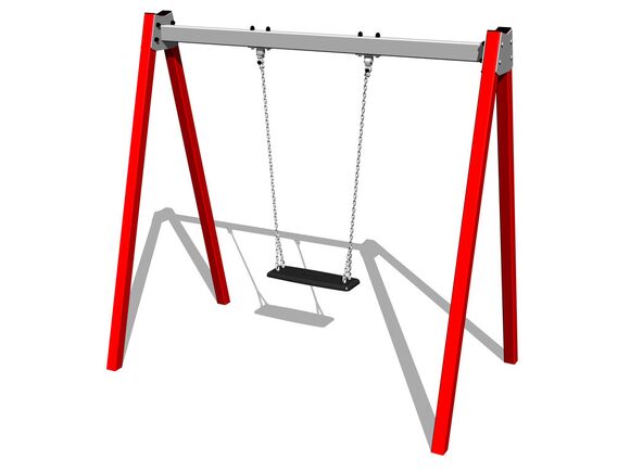 Řetězová houpačka RH6111KR - červená (v.p. 1,0 m)