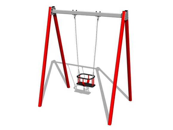 Řetězová houpačka RH6112KR - červená (v.p. 1,5 m)