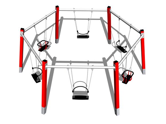 Řetězová skupinová šestihoupačka RH1610KR - červená