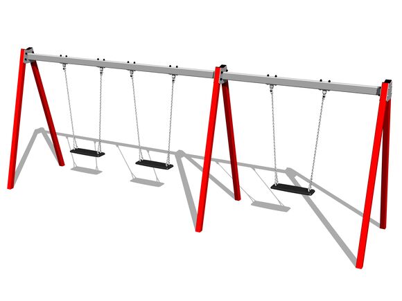 Řetězová trojhoupačka RH6311KR - červená (v.p. 1,0 m)