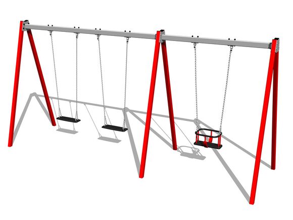 Řetězová trojhoupačka RH6312KR - červená (v.p. 1,5 m)
