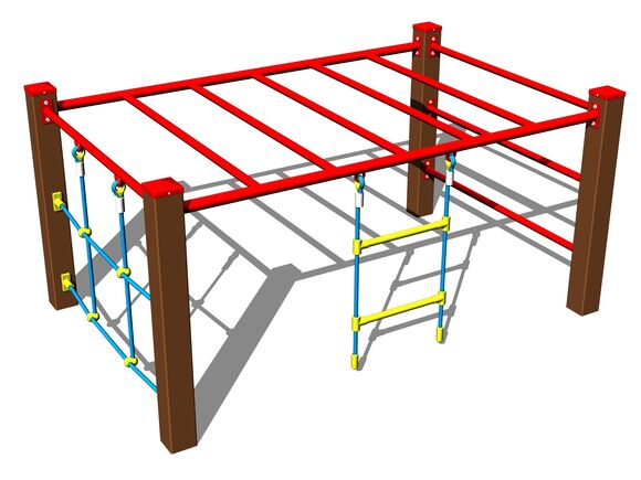 Šplhací sestava SS8411KW - hnědá