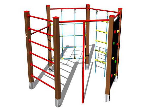 Šplhací sestava SS8603KW - hnědá