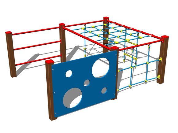 Šplhací sestava SS8606KW - hnědá