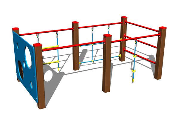 Šplhací sestava SS8609KW - hnědá