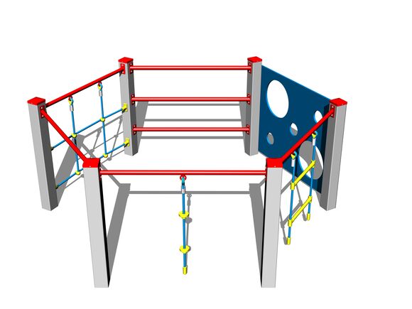Šplhací sestava SS8610KS - stříbrná