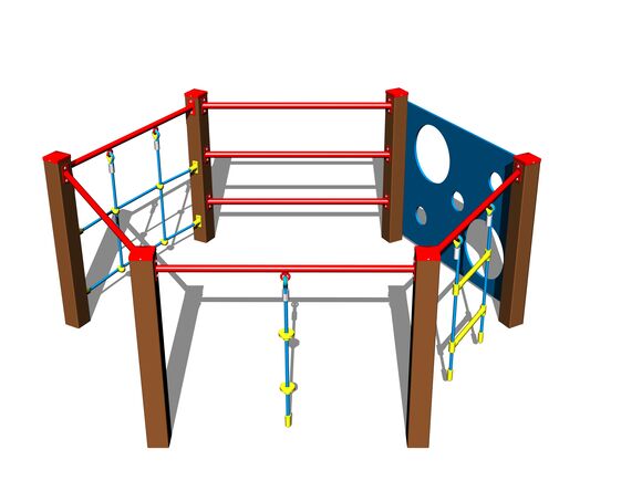Šplhací sestava SS8610KW - hnědá
