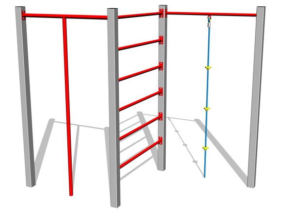 Šplhací sestava SS8302KS - stříbrná