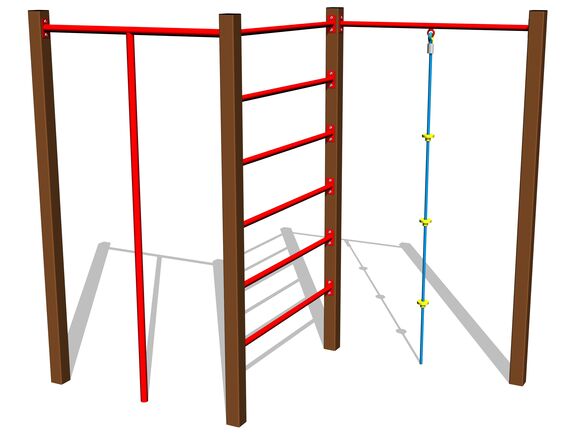 Šplhací sestava SS8302KW - hnědá