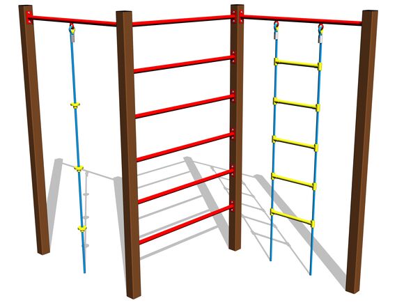 Šplhací sestava SS8303KW - hnědá